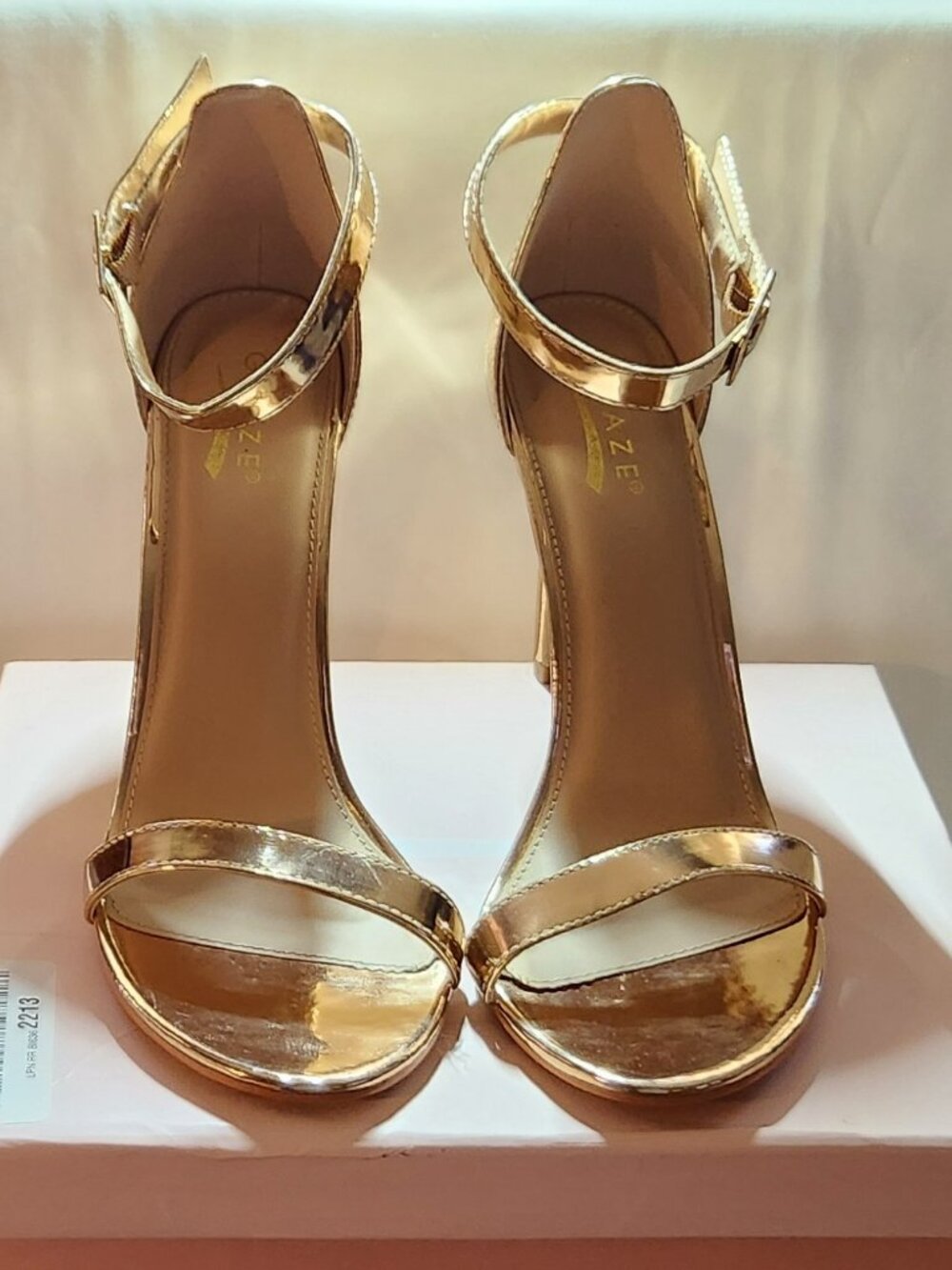 Glaze stiletto heels sz 8.5 rose gold NIB